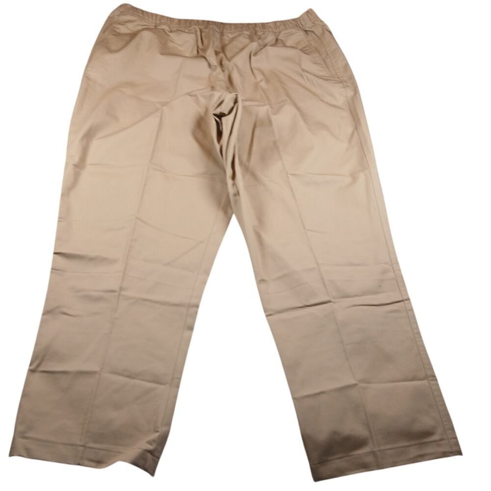 Lands End Women's New Beige High Rise Pull-On Pants - Size: 22W